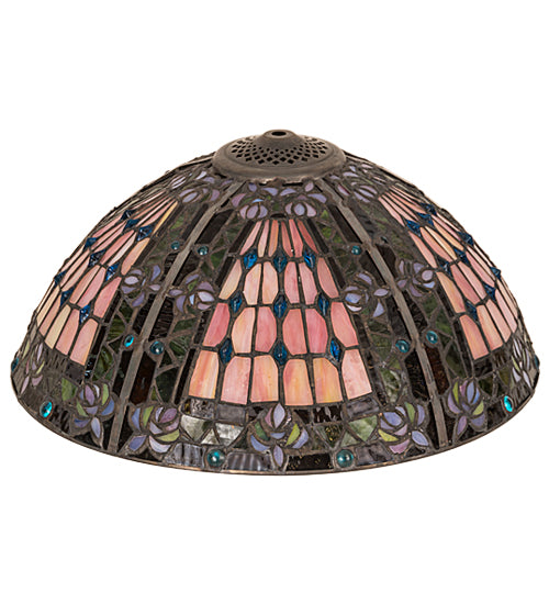 Meyda Tiffany Lighting 64983 Fleur-De-Lis Shade Lamp Shade Bronze / Dark