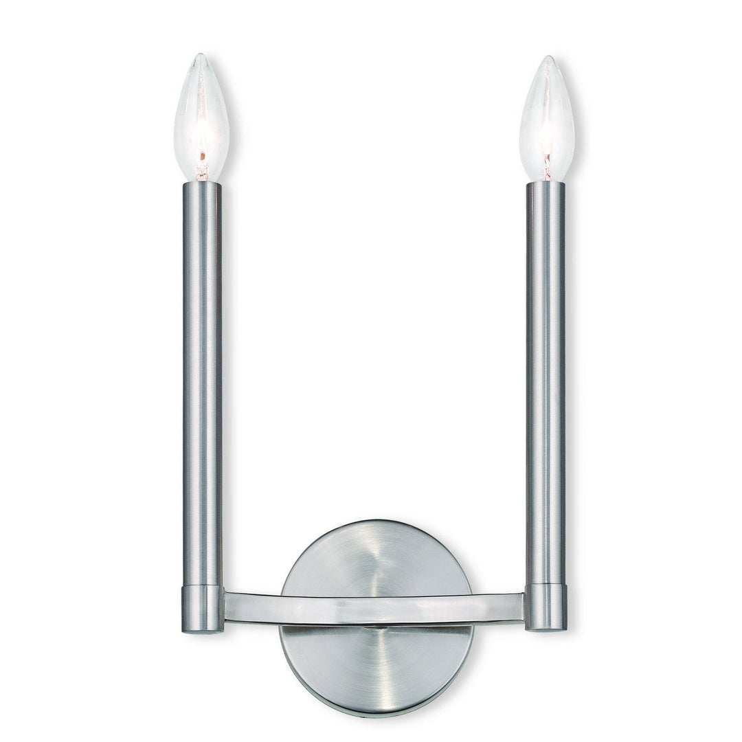 Livex Alpine 40242-91 Wall Sconce Light - Brushed Nickel