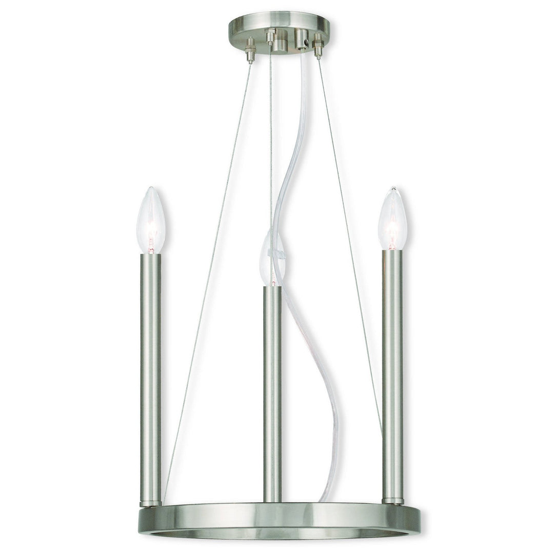 Livex Alpine 40243-91 Chandelier Light - Brushed Nickel