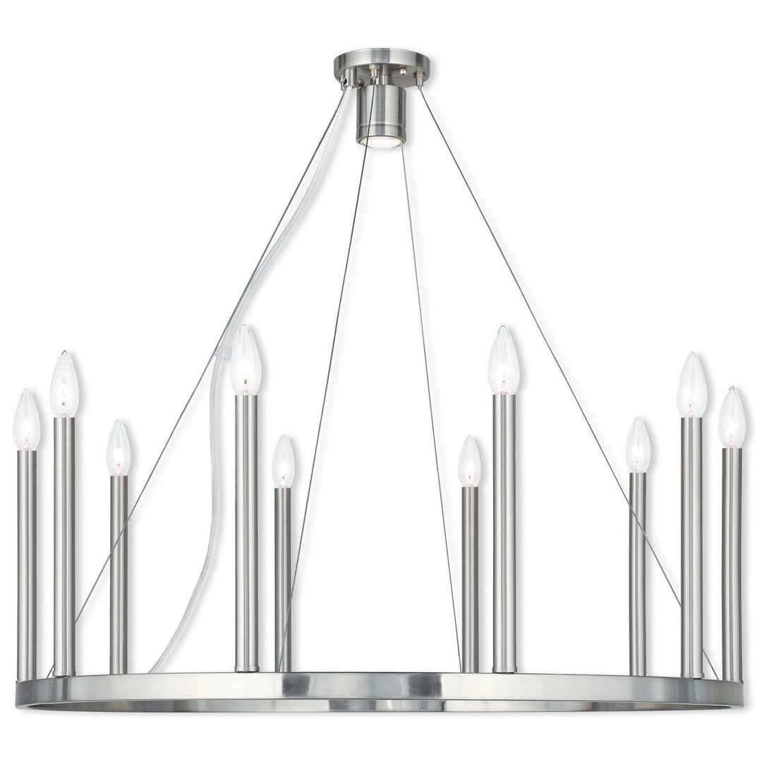 Livex Alpine 40248-91 Chandelier Light - Brushed Nickel