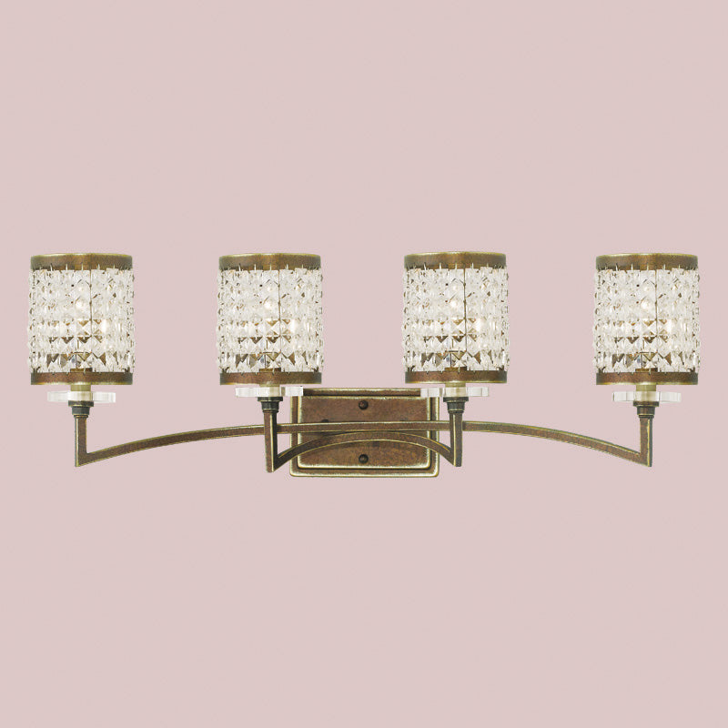 Livex Grammercy 50564-64 Bath Vanity Light 33 in. wide - Hand Applied Palacial Bronze