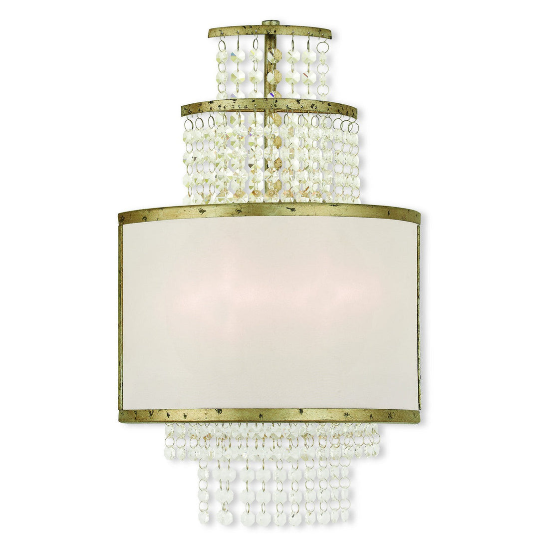Livex Prescott 50782-28 Wall Sconce Light - Hand Applied Winter Gold