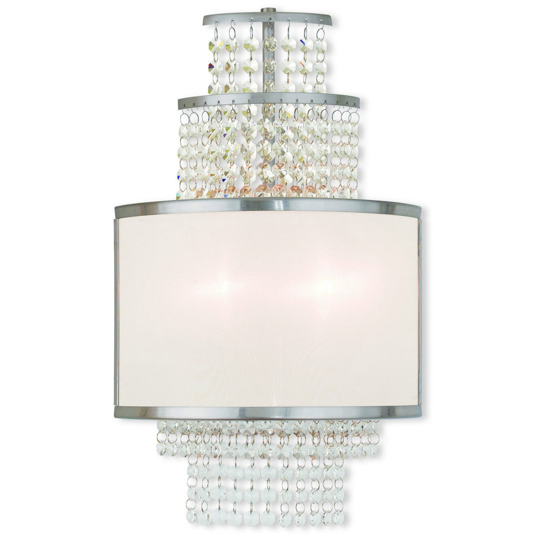Livex Prescott 50782-91 Wall Sconce Light - Brushed Nickel