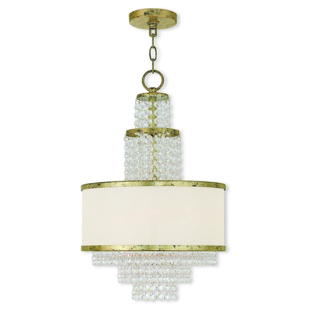 Livex Prescott 50784-28 Chandelier Light - Hand Applied Winter Gold