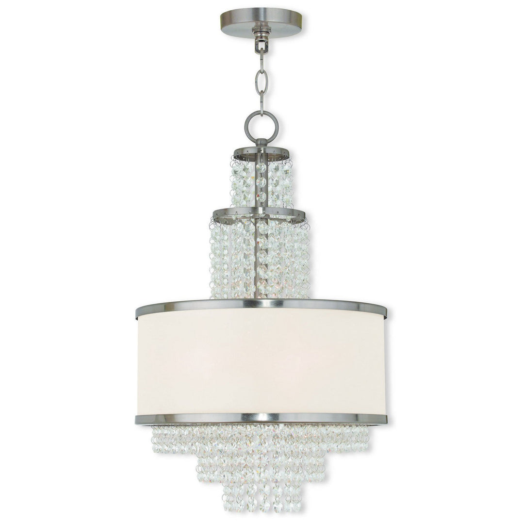 Livex Prescott 50784-91 Chandelier Light - Brushed Nickel