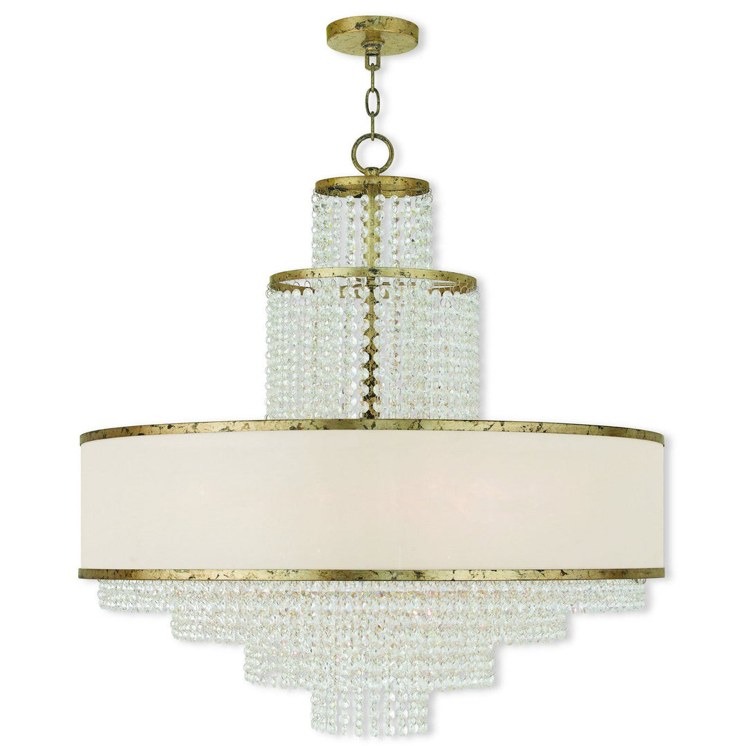 Livex Prescott 50788-28 Chandelier Light - Hand Applied Winter Gold
