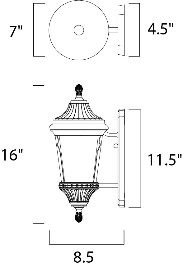 Maxim Lighting 65013LTES  Odessa Led E26 Outdoor Espresso