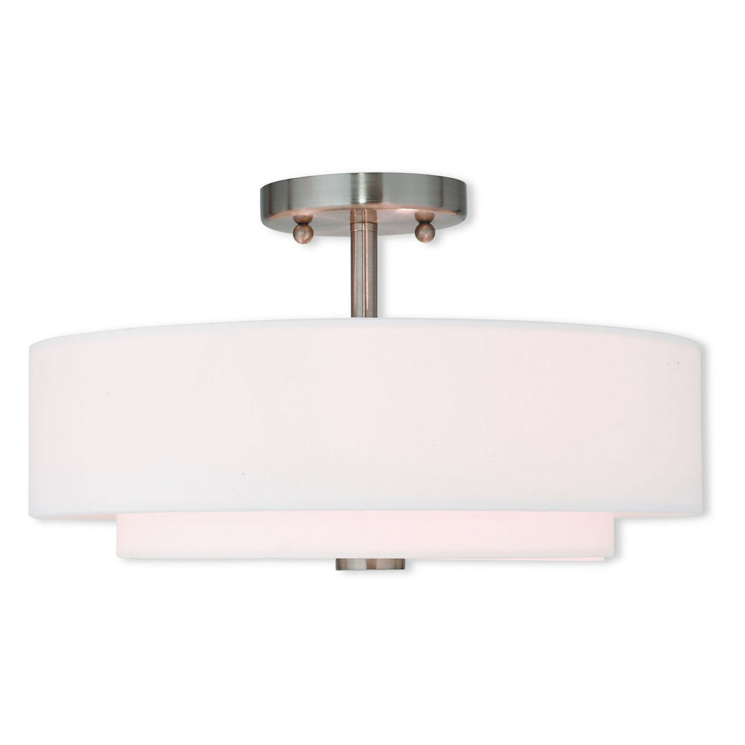 Livex Meridian 51044-91 Ceiling Light - Brushed Nickel