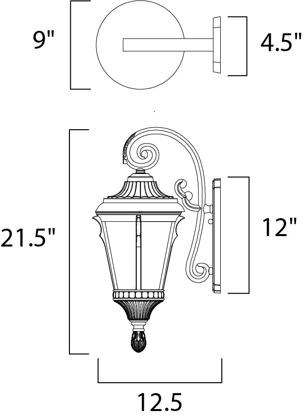 Maxim Lighting 65014LTES  Odessa Led E26 Outdoor Espresso
