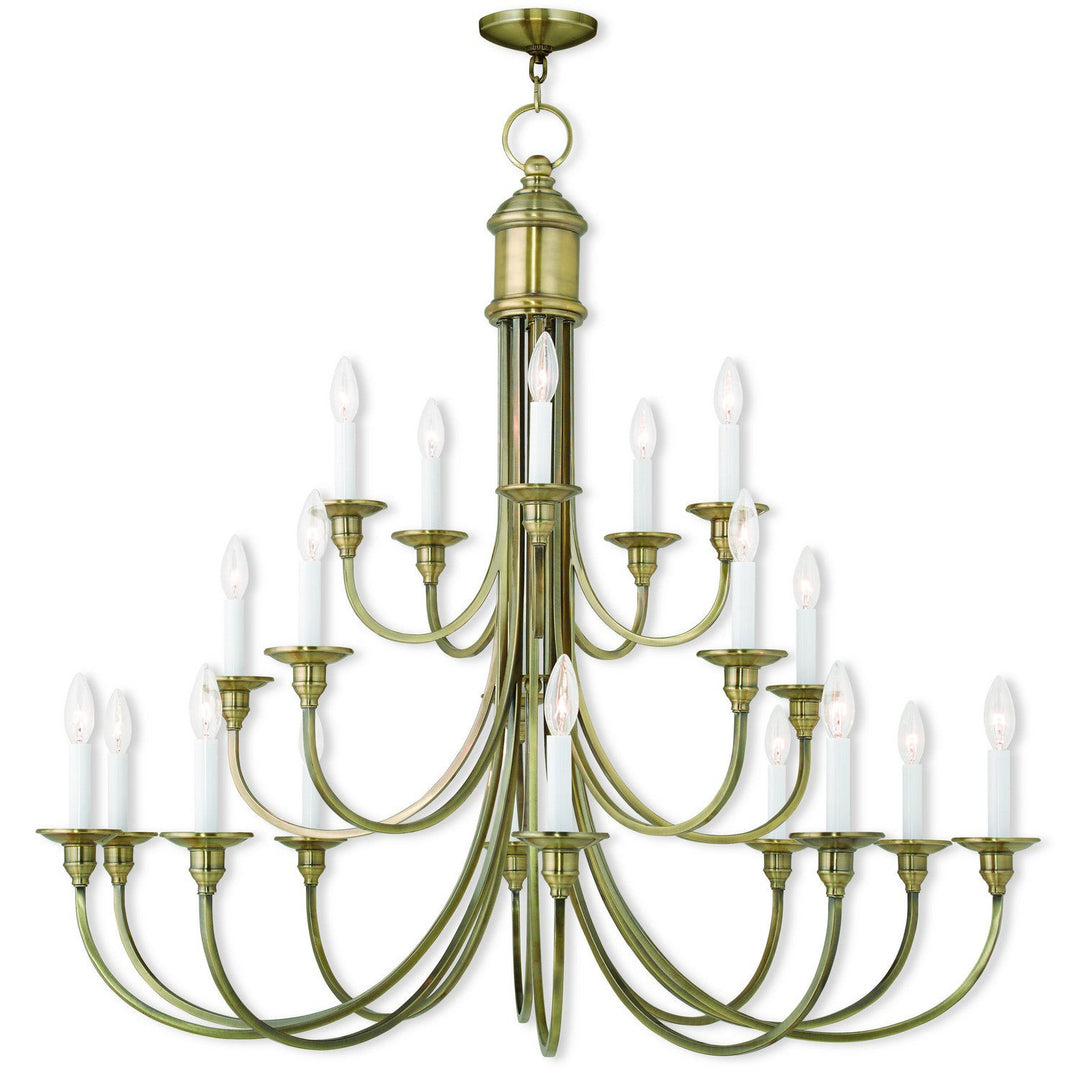 Livex Cranford 5140-01 Chandelier Light - Antique Brass