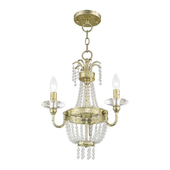 Livex Valentina 51843-28 Chandelier Light - Hand Applied Winter Gold
