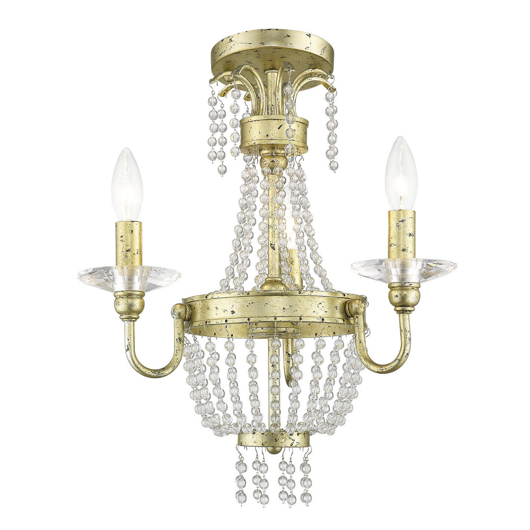 Livex Valentina 51843-28 Chandelier Light - Hand Applied Winter Gold