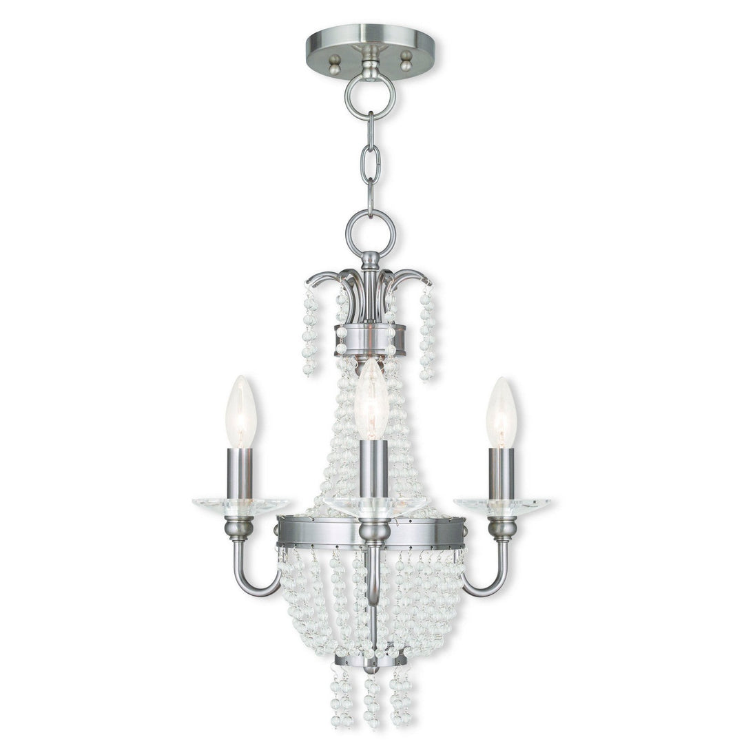 Livex Valentina 51843-91 Chandelier Light - Brushed Nickel