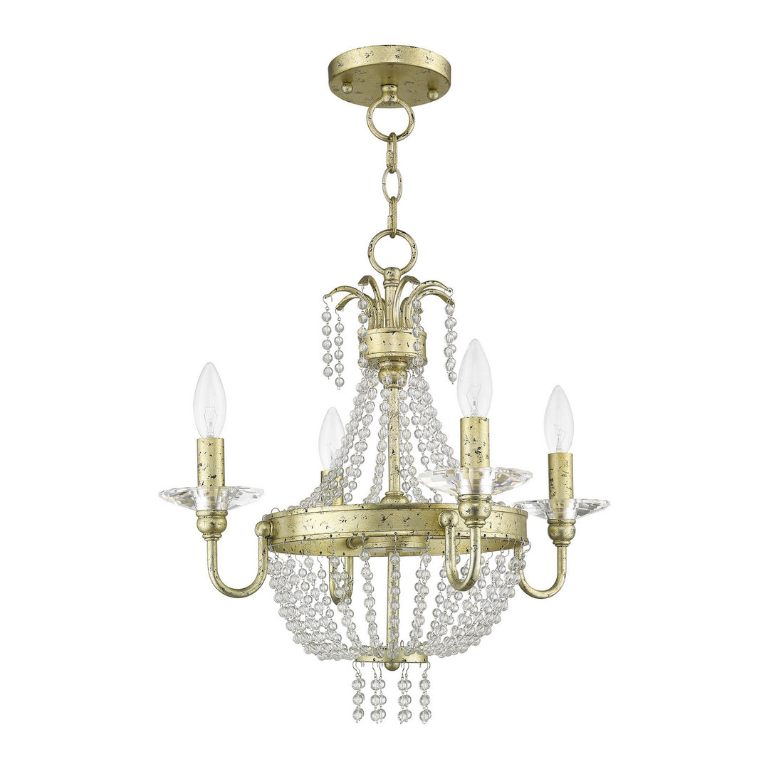Livex Valentina 51844-28 Chandelier Light - Hand Applied Winter Gold