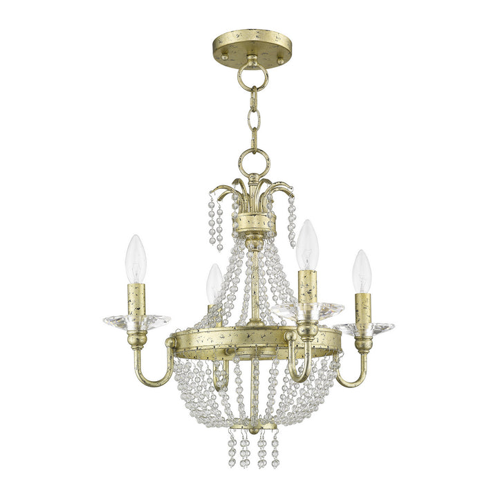 Livex Valentina 51844-28 Chandelier Light - Hand Applied Winter Gold