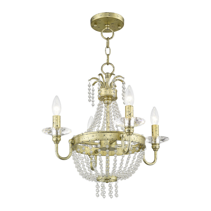 Livex Valentina 51844-28 Chandelier Light - Hand Applied Winter Gold
