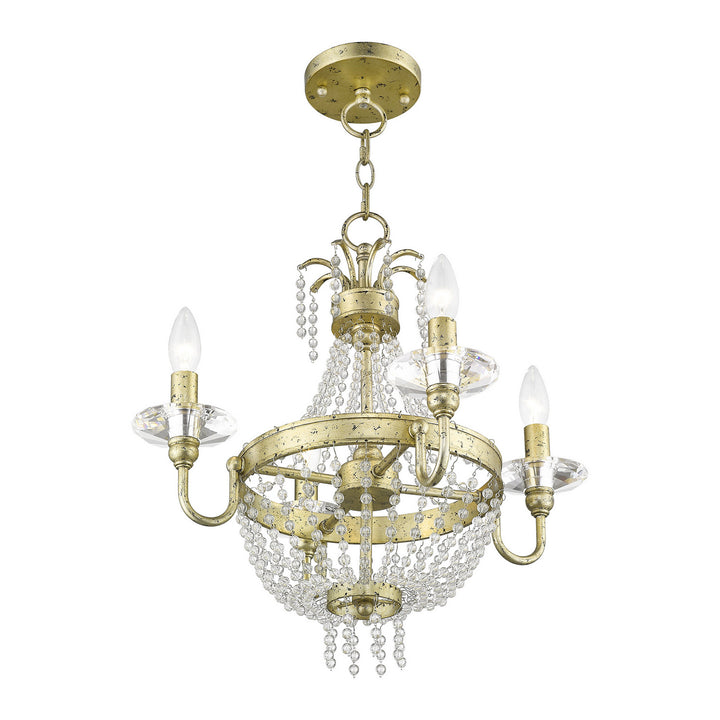 Livex Valentina 51844-28 Chandelier Light - Hand Applied Winter Gold