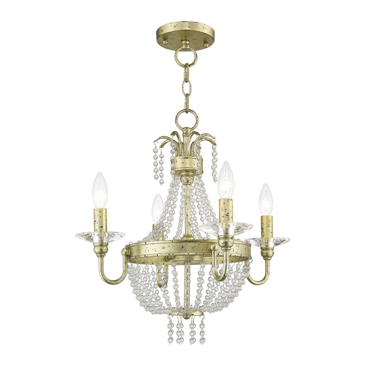 Livex Valentina 51844-28 Chandelier Light - Hand Applied Winter Gold