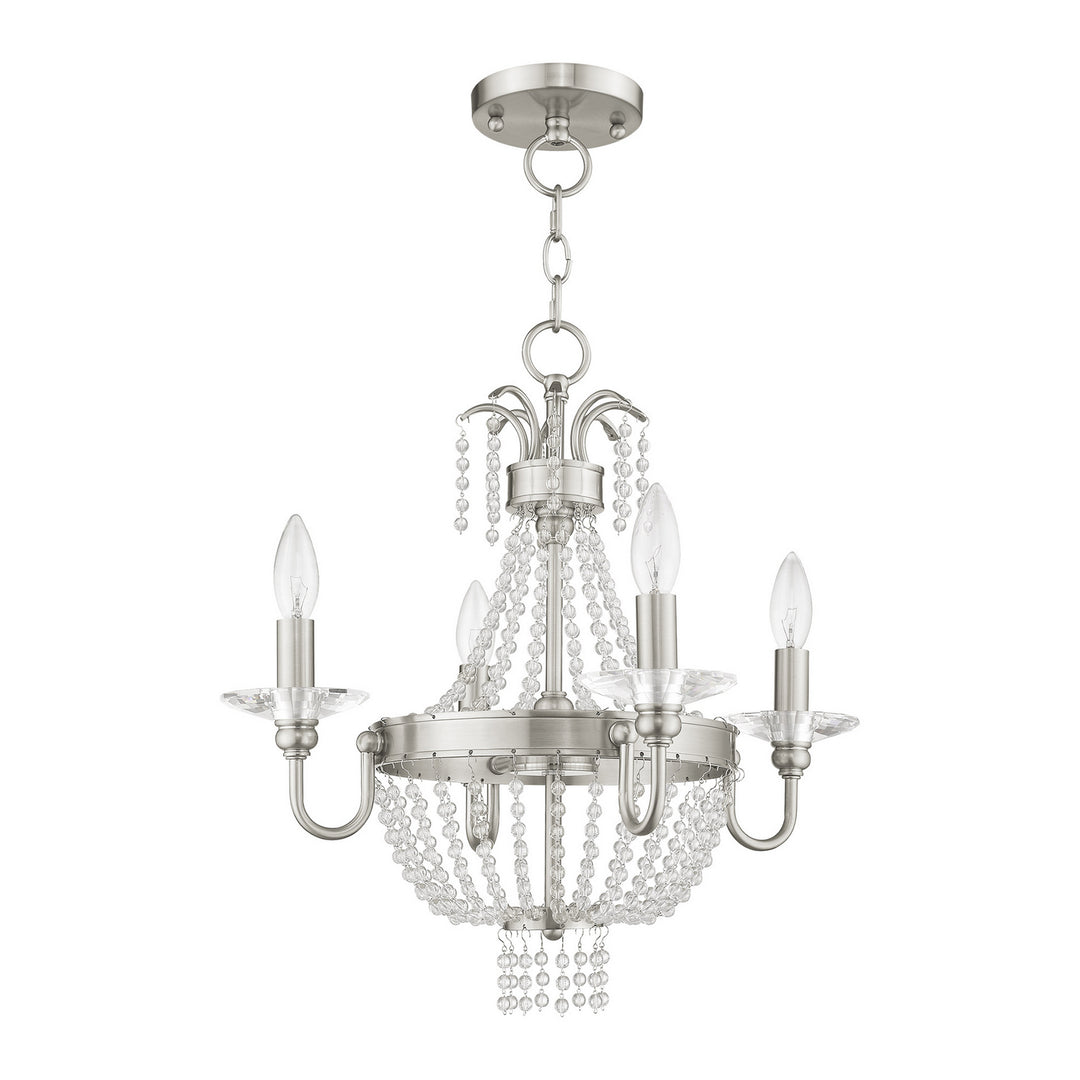 Livex Valentina 51844-91 Chandelier Light - Brushed Nickel