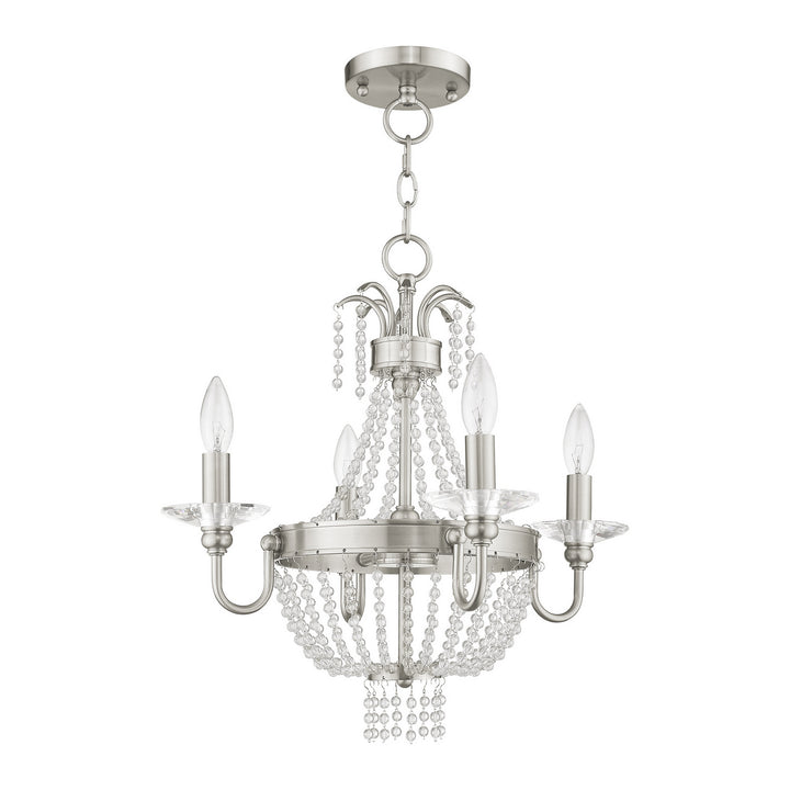 Livex Valentina 51844-91 Chandelier Light - Brushed Nickel