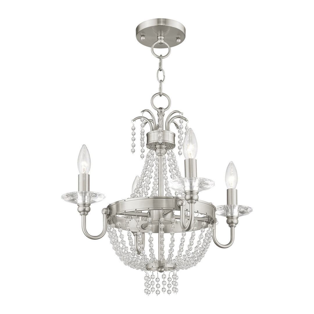 Livex Valentina 51844-91 Chandelier Light - Brushed Nickel