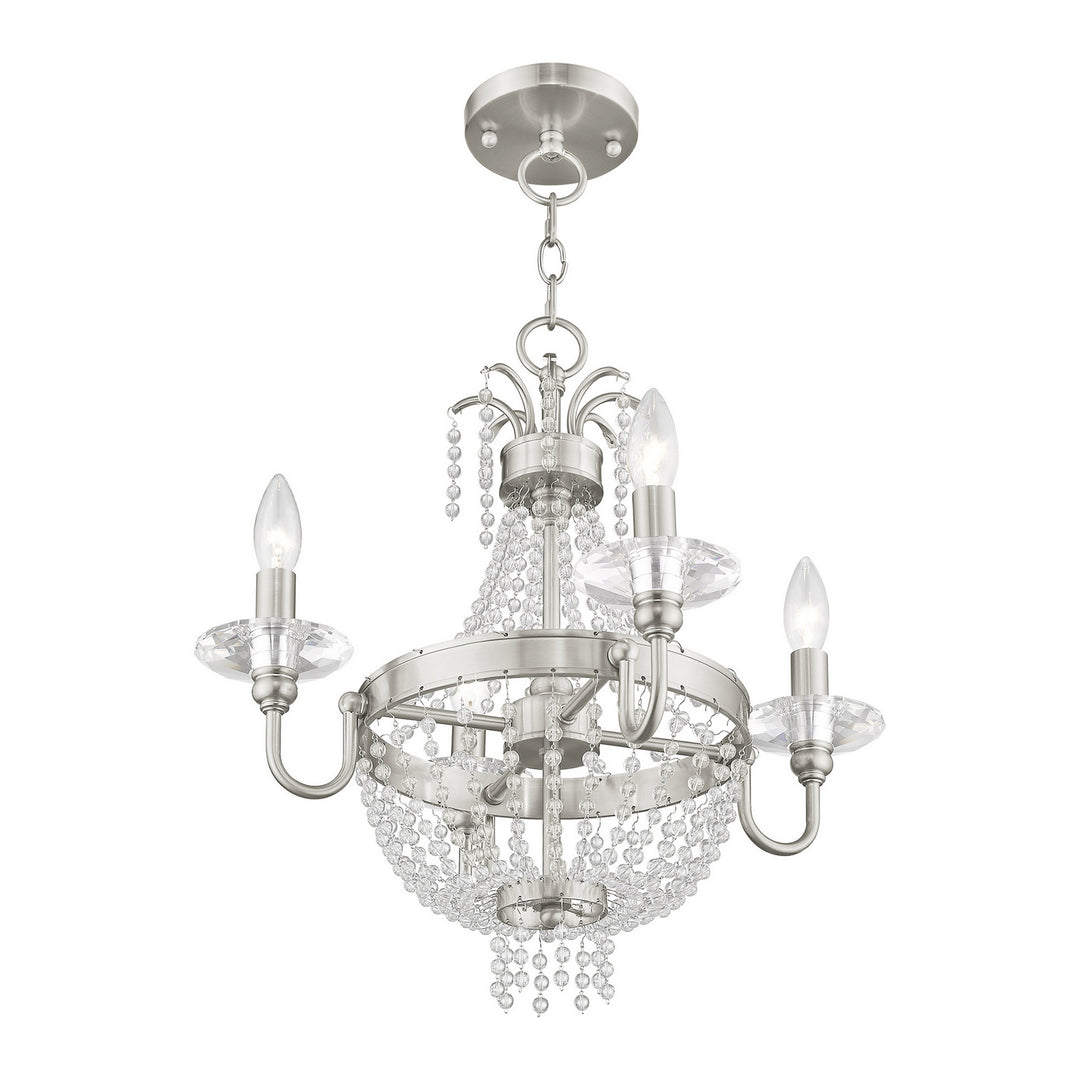 Livex Valentina 51844-91 Chandelier Light - Brushed Nickel