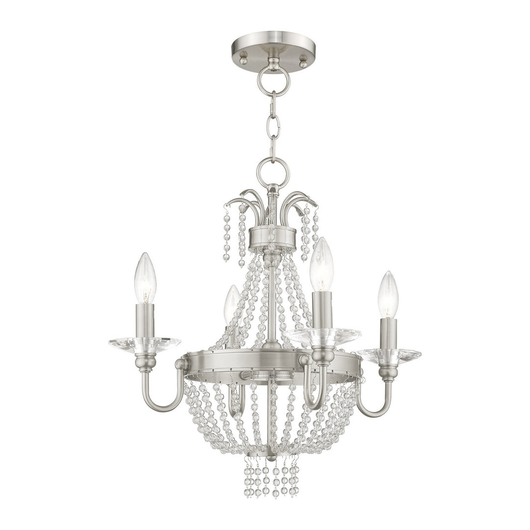 Livex Valentina 51844-91 Chandelier Light - Brushed Nickel