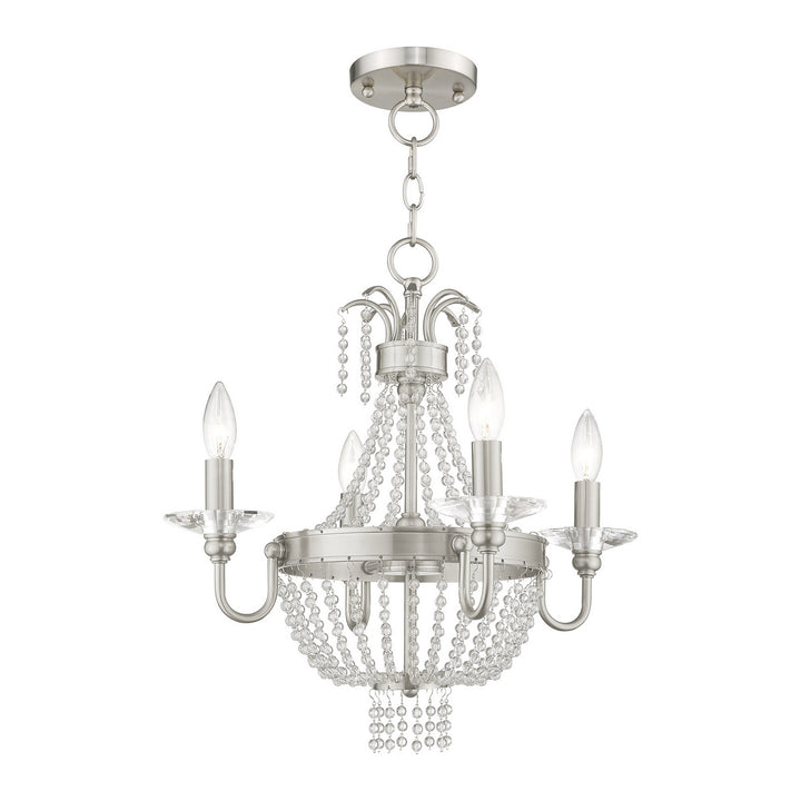 Livex Valentina 51844-91 Chandelier Light - Brushed Nickel