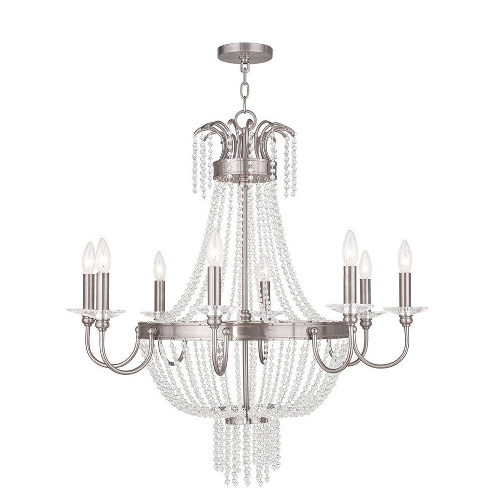 Livex Valentina 51848-91 Chandelier Light - Brushed Nickel