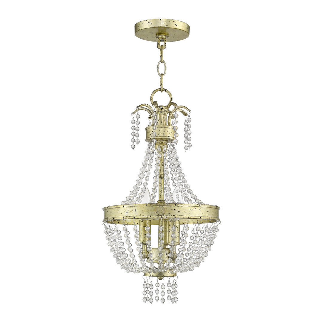 Livex Valentina 51853-28 Pendant Light - Hand Applied Winter Gold