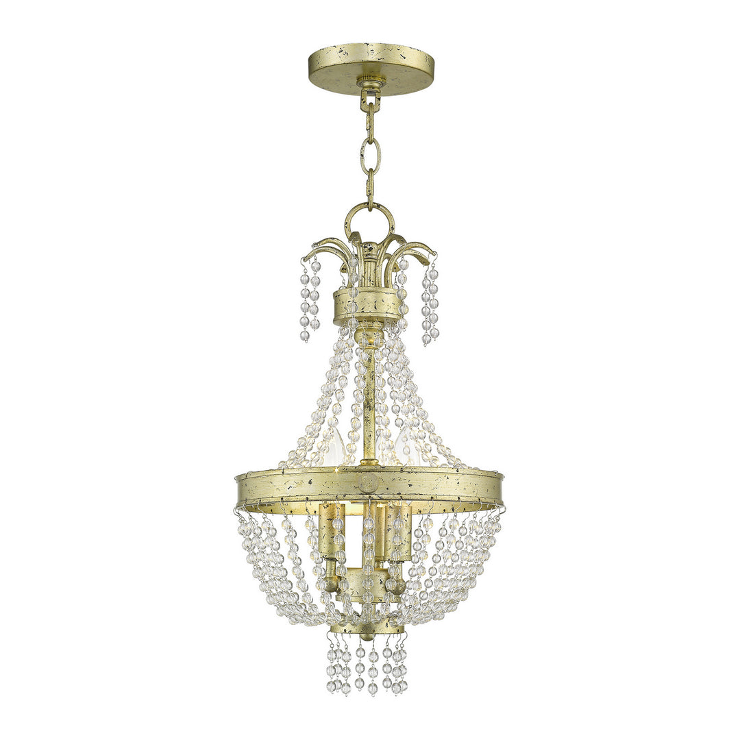 Livex Valentina 51853-28 Pendant Light - Hand Applied Winter Gold