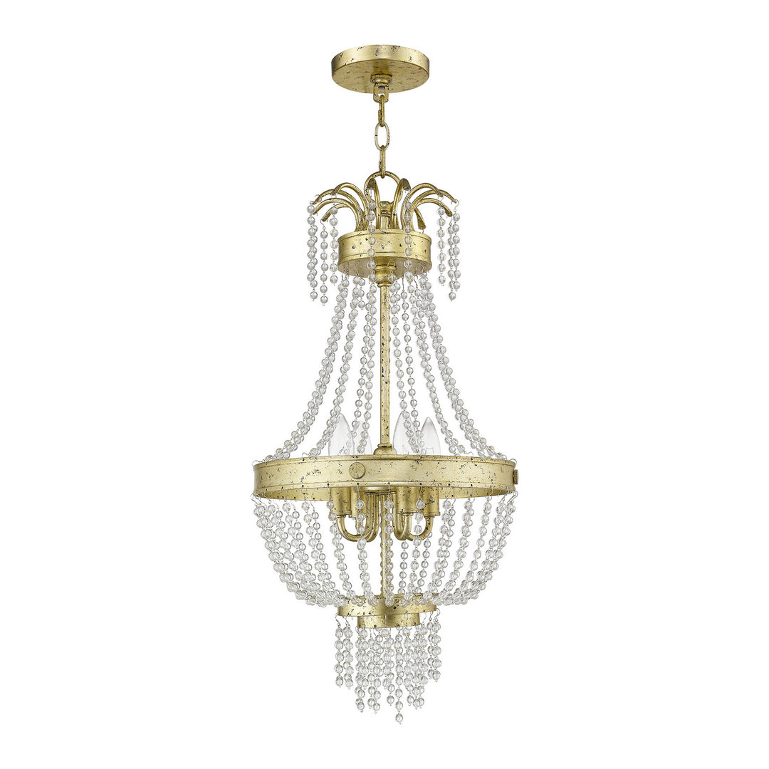 Livex Valentina 51854-28 Pendant Light - Hand Applied Winter Gold