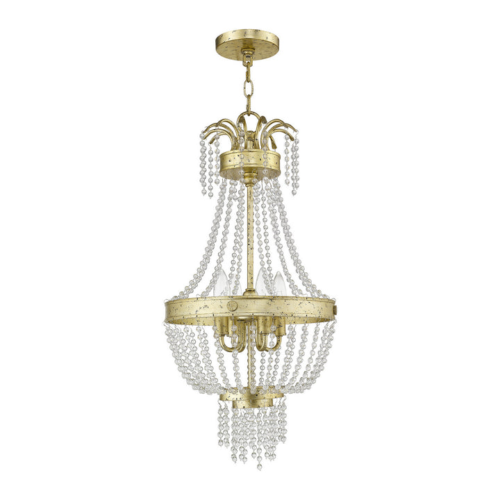 Livex Valentina 51854-28 Pendant Light - Hand Applied Winter Gold