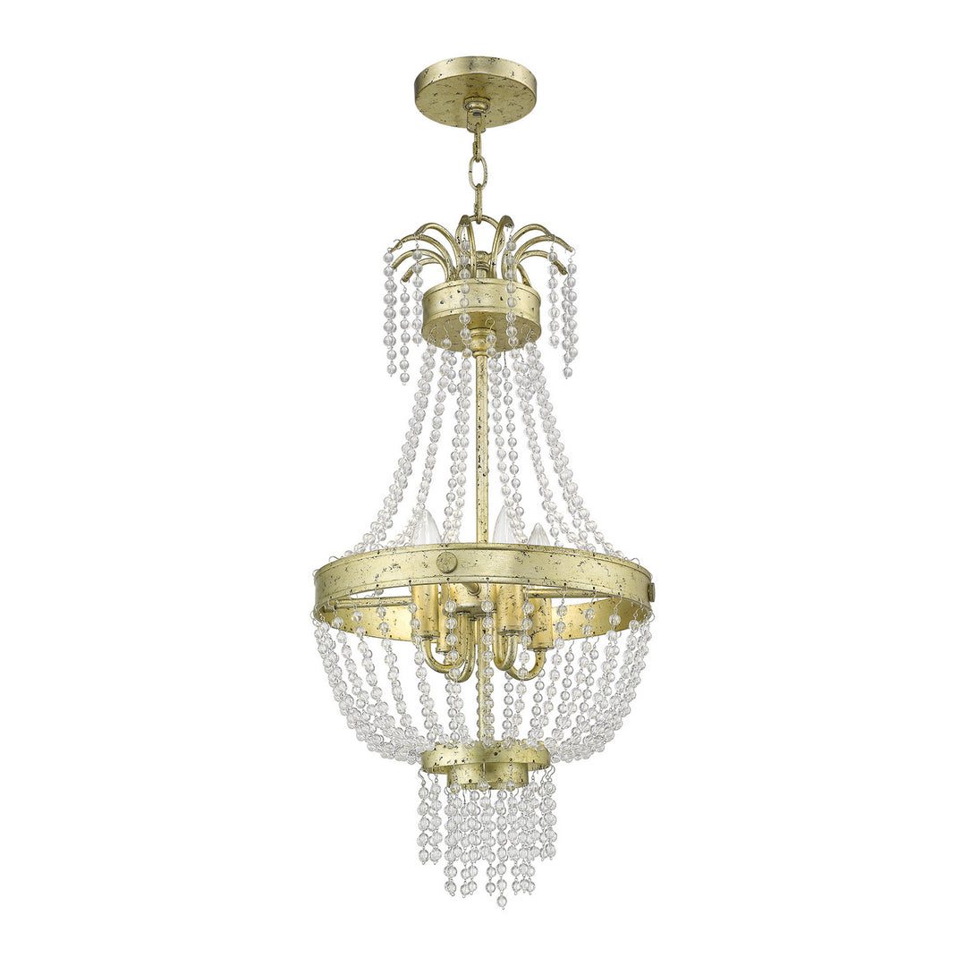 Livex Valentina 51854-28 Pendant Light - Hand Applied Winter Gold