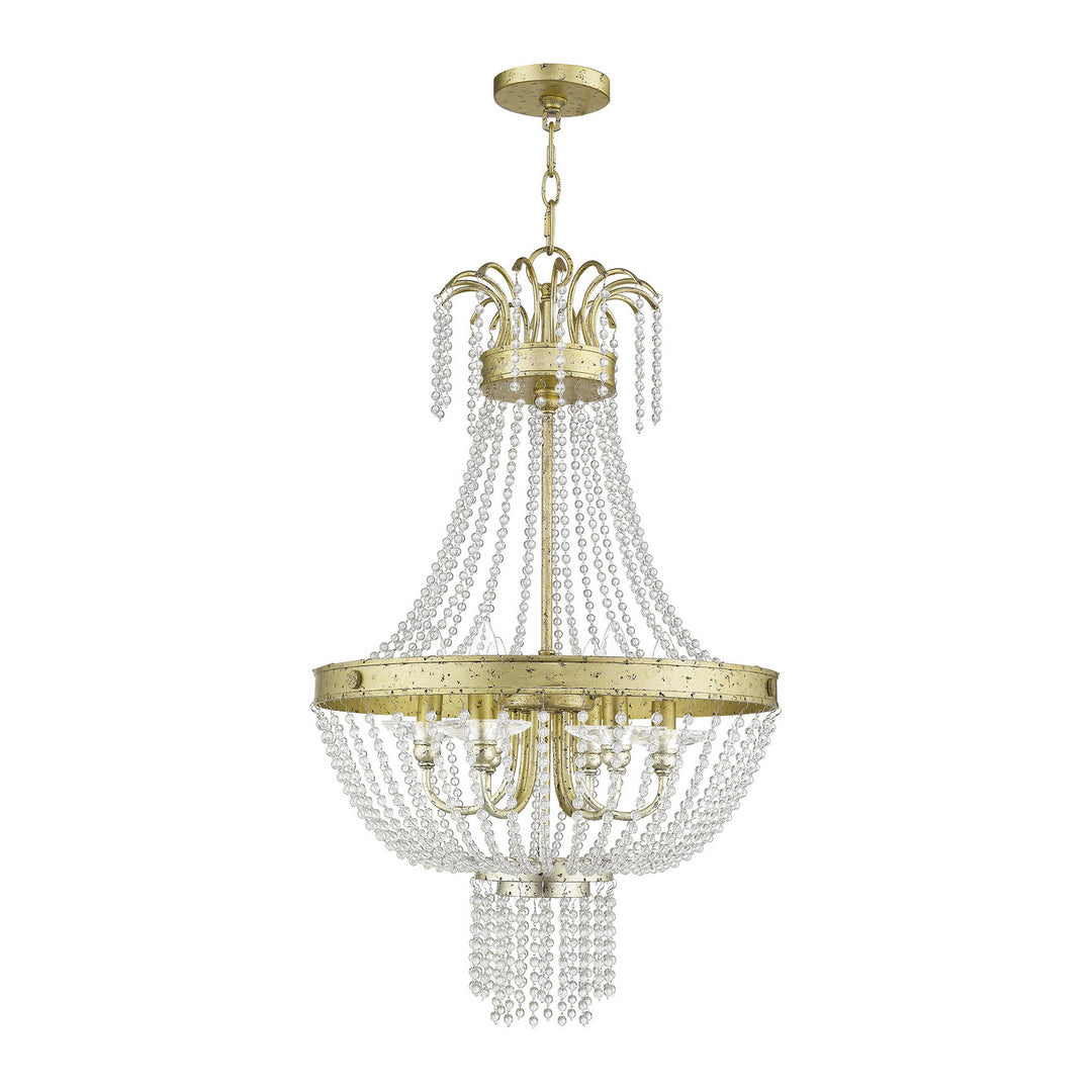 Livex Valentina 51856-28 Chandelier Light - Hand Applied Winter Gold