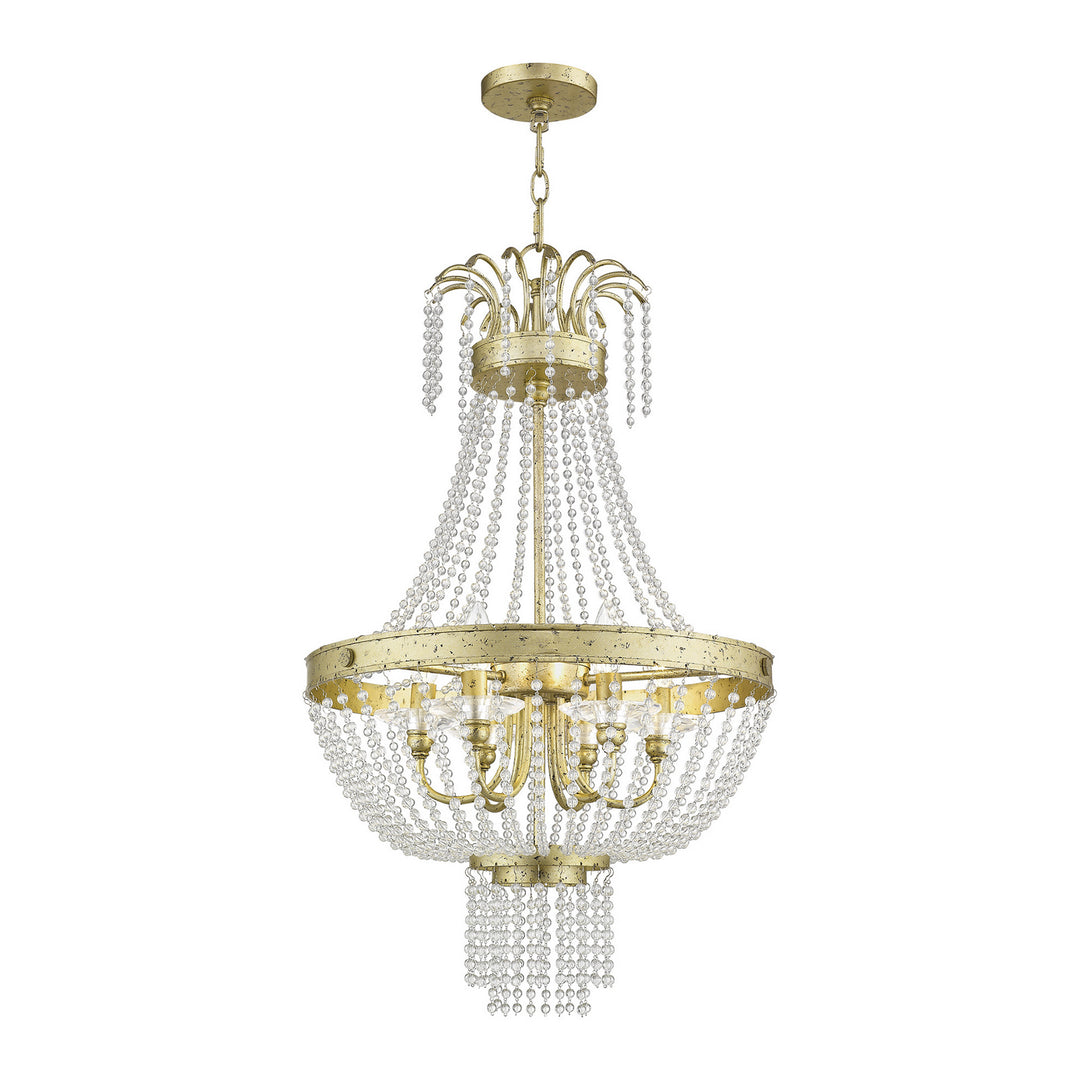 Livex Valentina 51856-28 Chandelier Light - Hand Applied Winter Gold