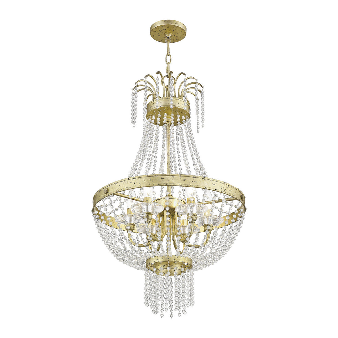Livex Valentina 51856-28 Chandelier Light - Hand Applied Winter Gold