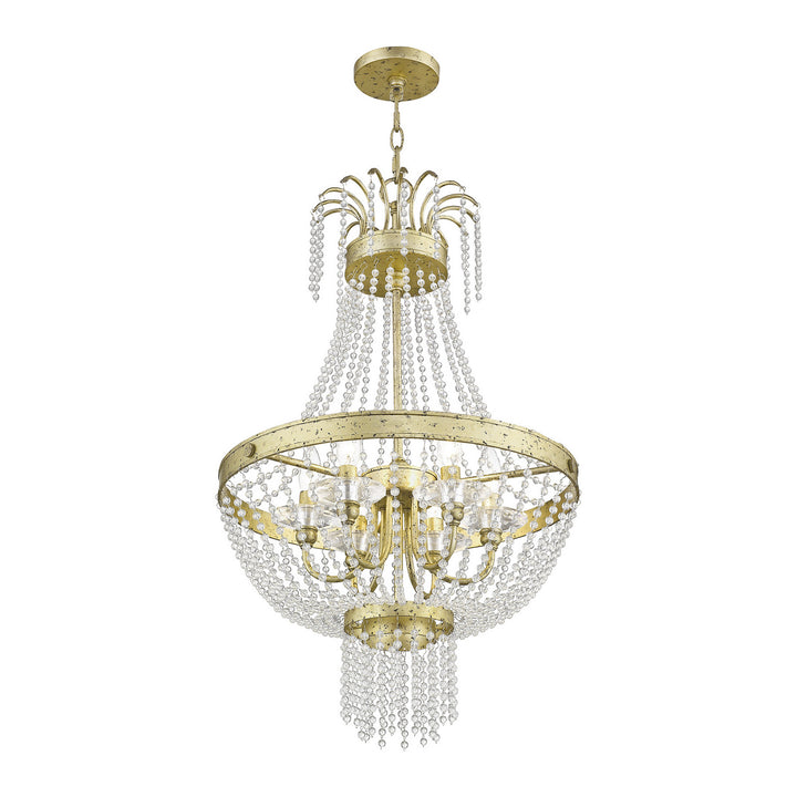 Livex Valentina 51856-28 Chandelier Light - Hand Applied Winter Gold