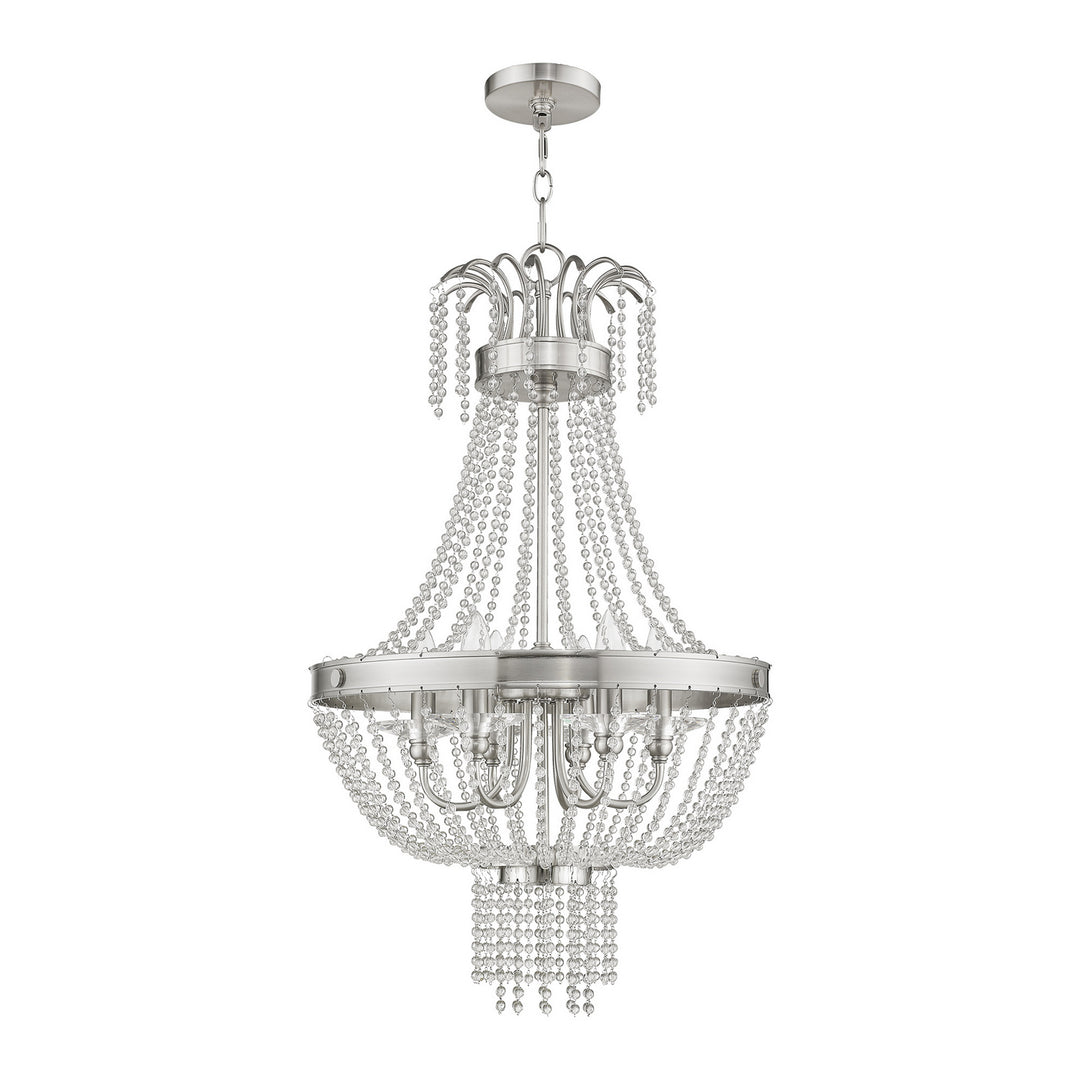 Livex Valentina 51856-91 Chandelier Light - Brushed Nickel