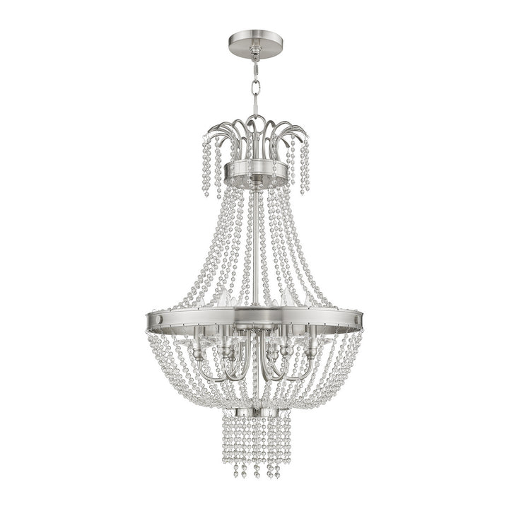 Livex Valentina 51856-91 Chandelier Light - Brushed Nickel