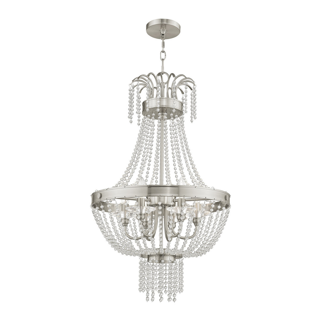 Livex Valentina 51856-91 Chandelier Light - Brushed Nickel