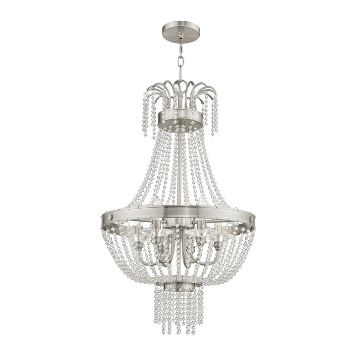 Livex Valentina 51856-91 Chandelier Light - Brushed Nickel