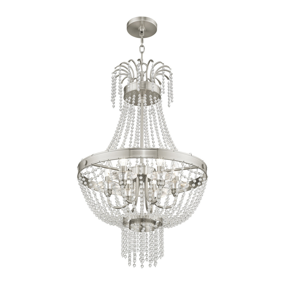Livex Valentina 51856-91 Chandelier Light - Brushed Nickel