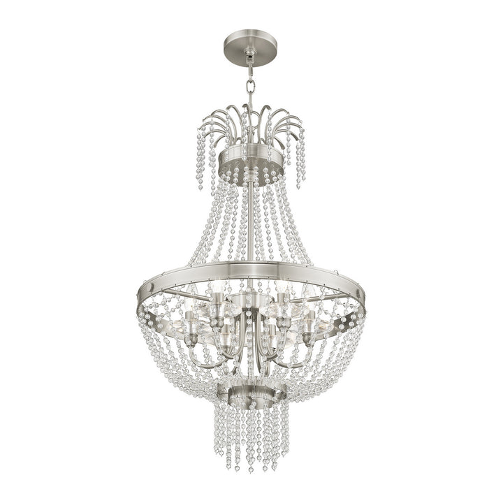 Livex Valentina 51856-91 Chandelier Light - Brushed Nickel