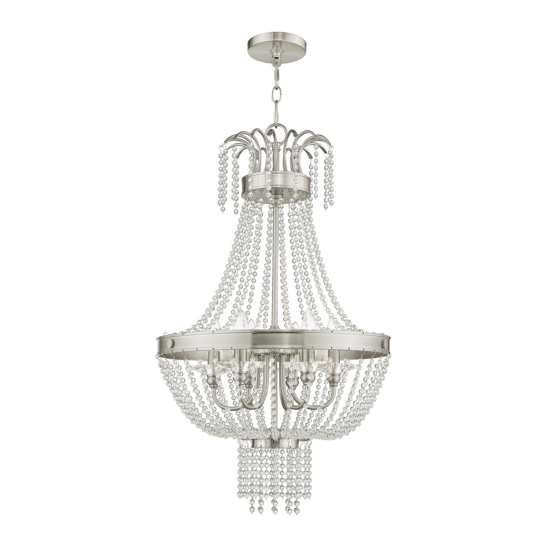Livex Valentina 51856-91 Chandelier Light - Brushed Nickel