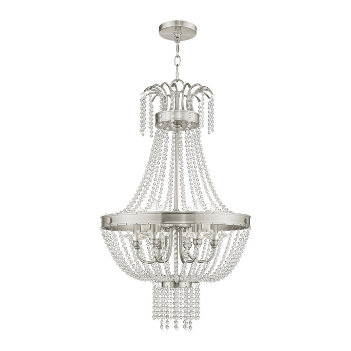 Livex Valentina 51856-91 Chandelier Light - Brushed Nickel