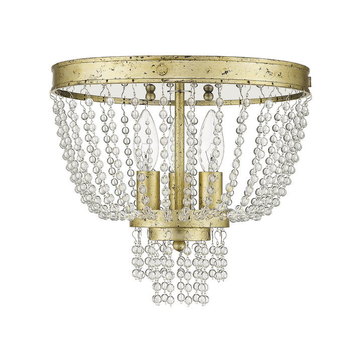 Livex Valentina 51864-28 Ceiling Light - Hand Applied Winter Gold