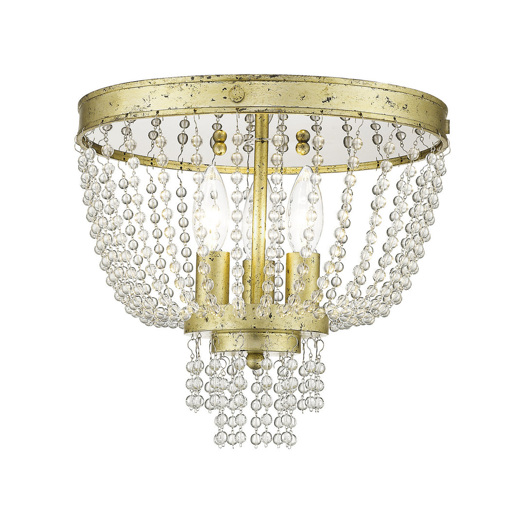 Livex Valentina 51864-28 Ceiling Light - Hand Applied Winter Gold