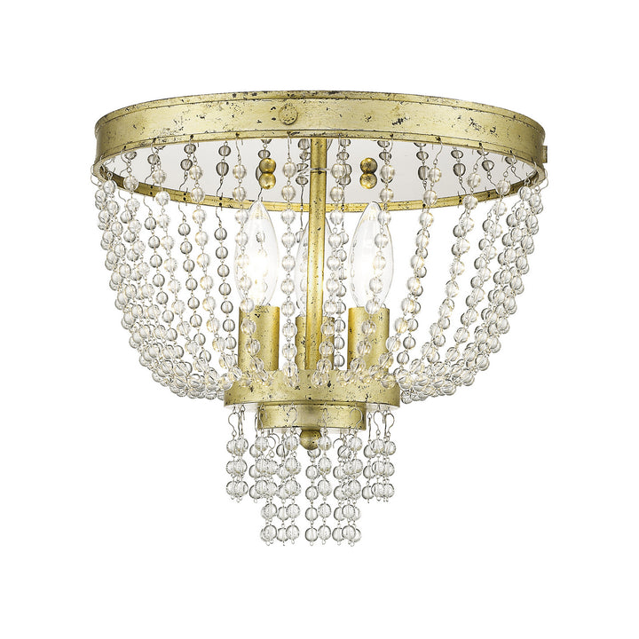 Livex Valentina 51864-28 Ceiling Light - Hand Applied Winter Gold