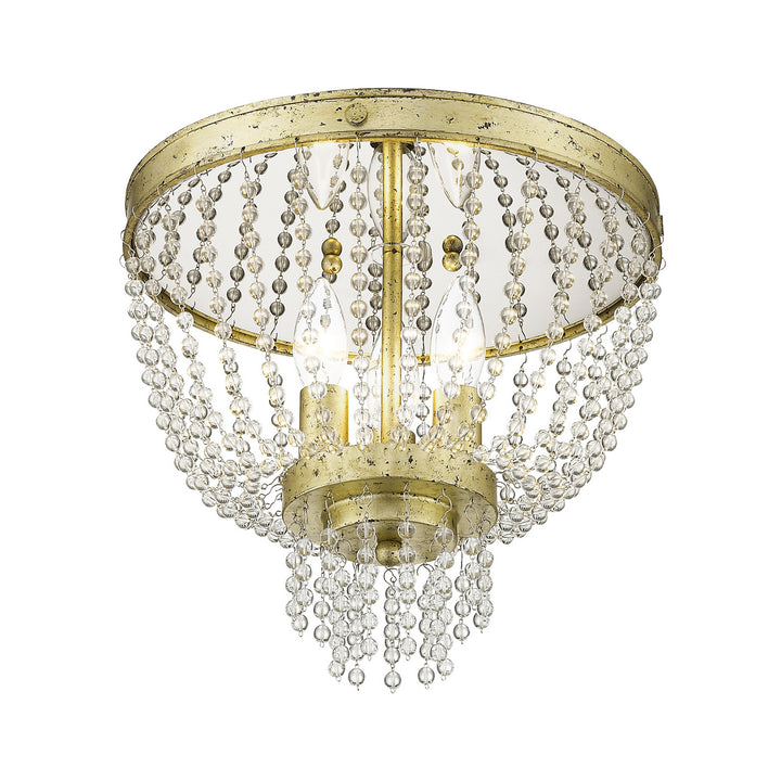 Livex Valentina 51864-28 Ceiling Light - Hand Applied Winter Gold